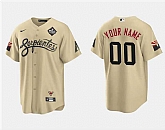 Men's Arizona Diamondbacks Active Player Custom Gold 2023 World Series City Connect Cool Base Stitched Baseball Jersey,baseball caps,new era cap wholesale,wholesale hats